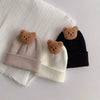 Cartoon Bear Baby Knitted Hat Autumn Winter Warm