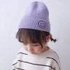 Smiling Face Embroidery Baby Knitted Hat Autumn Winter