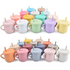 200ML Baby Silicone Cup with Straws Drinkware Baby Drinking