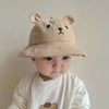 Cute Bear Baby Bucket Hat With Ears Boy Girl Cotton Kids