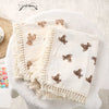Cute Bear Muslin Squares Cotton Baby Blanket