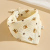 cotton triangle towel baby 4-layer gauze bib newborn