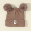 Autumn Winter Baby Warm Knitted Hats With Pom Kids