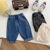 Baby Pants Solid Kids Jeans Casual  Boys Denim Pants Soft