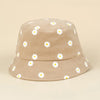 Summer Wide Brim Daisy Pattern Kids Bucket Hat
