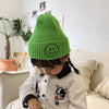 Smiling Face Embroidery Baby Knitted Hat Autumn Winter