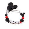 Mouse Silicone Beads Personalized Name Baby Pacifier