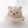 Cute Bear Baby Bucket Hat With Ears Boy Girl Cotton Kids