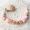 Personalized Name Baby Pacifier Clips Silicone Beads